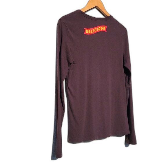 BELLA Brown Long Sleeved Cotton Kahlua Skier Shirt size Large - Picture 11 of 15